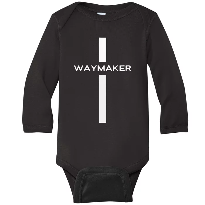 Way Maker Cross Baby Long Sleeve Bodysuit