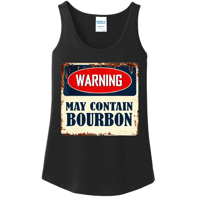 Warning May Contain Bourbon Ladies Essential Tank