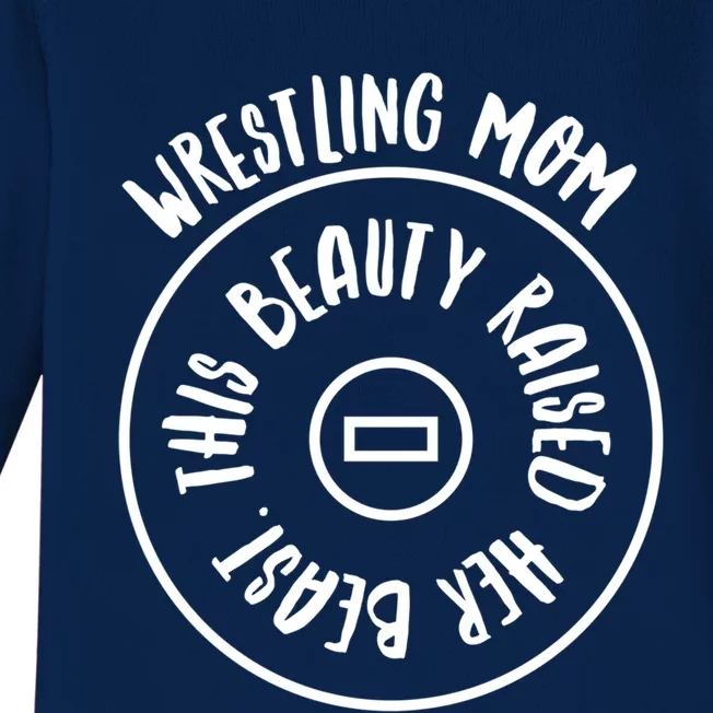 Wrestling Mom Cute Gift Baby Long Sleeve Bodysuit