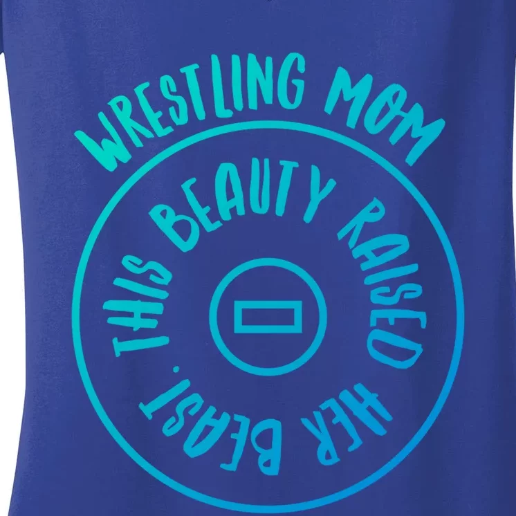 Wrestling Mom Cute Gift Women's V-Neck T-Shirt