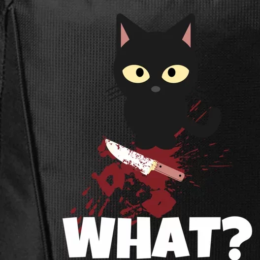 What? Murderous Cat With Knife For Cat Friends Gift City Backpack