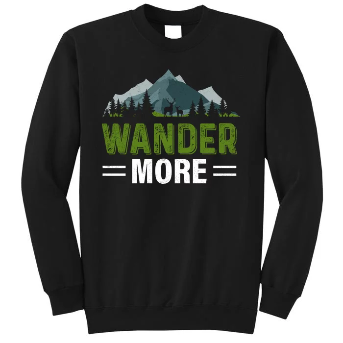 Wander More Camping Vintage Retro Sweatshirt