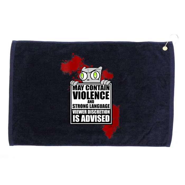 Women May Contain Violence Foamy The Squirrel Grommeted Golf Towel