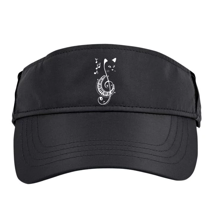 Women Music Cat Playing Music Musician Art Cat Lover Cat Mom Adult Drive Performance Visor