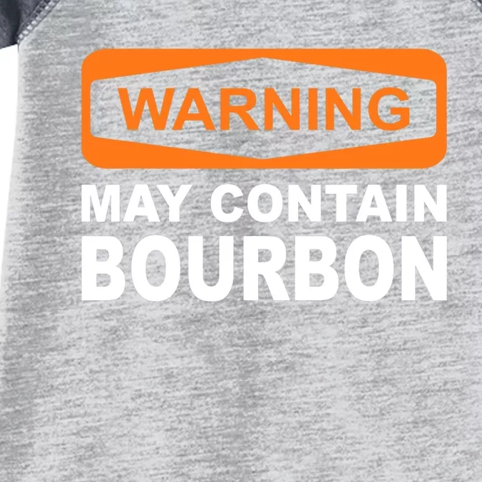 Warning May Contain Bourbon Funny Drinking Infant Baby Jersey Bodysuit