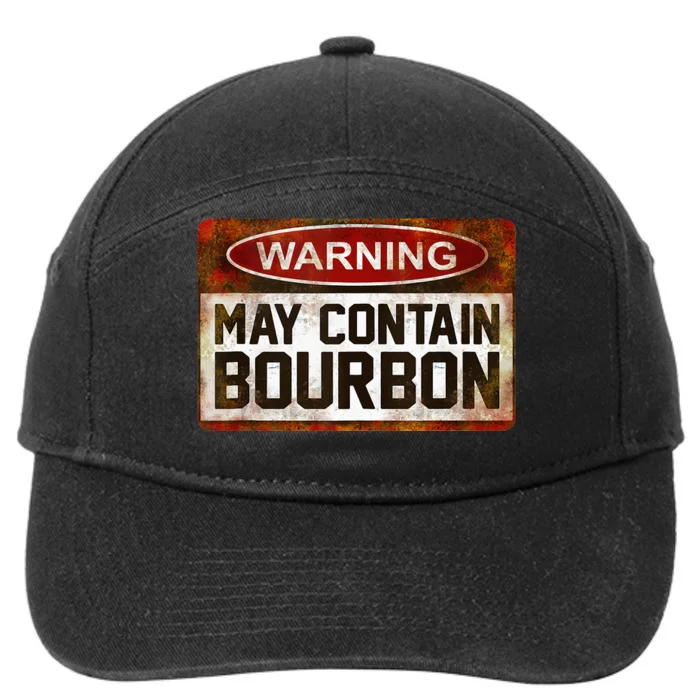 Warning May Contain Bourbon 7-Panel Snapback Hat