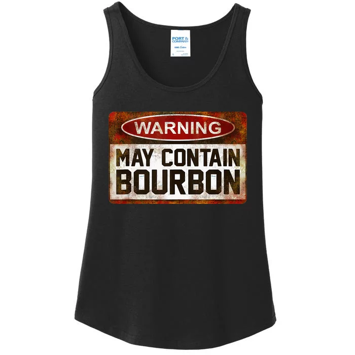 Warning May Contain Bourbon Ladies Essential Tank