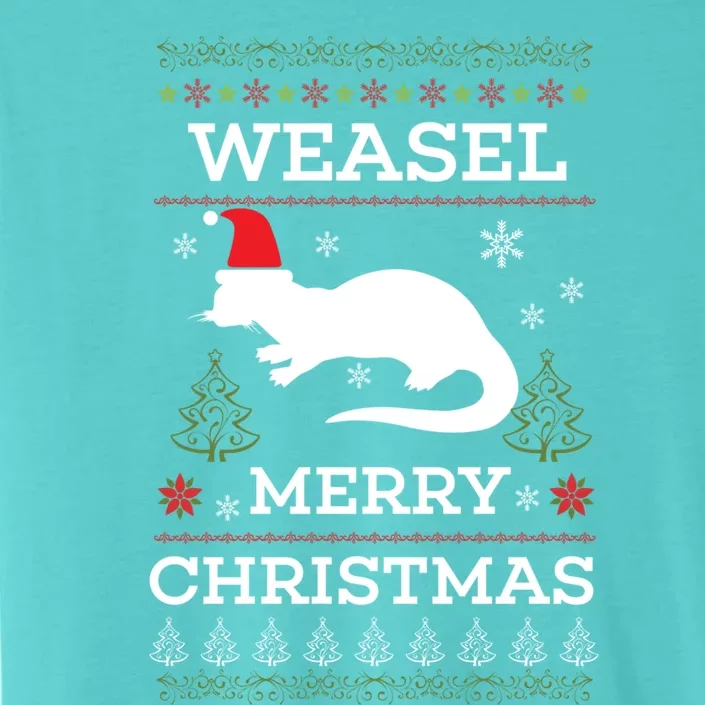 Weasel Merry Christmas Funny Ugly Christmas Design Gift ChromaSoft Performance T-Shirt