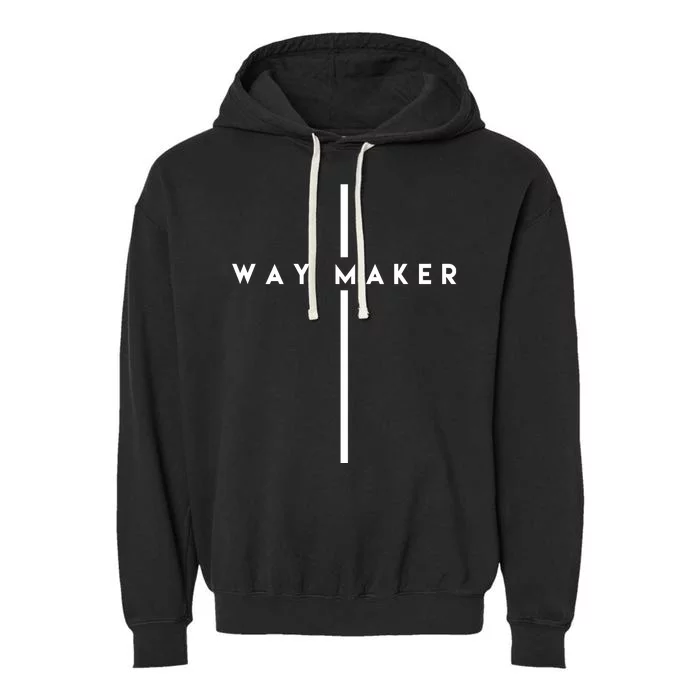 Way Maker Cross Christian Garment-Dyed Fleece Hoodie