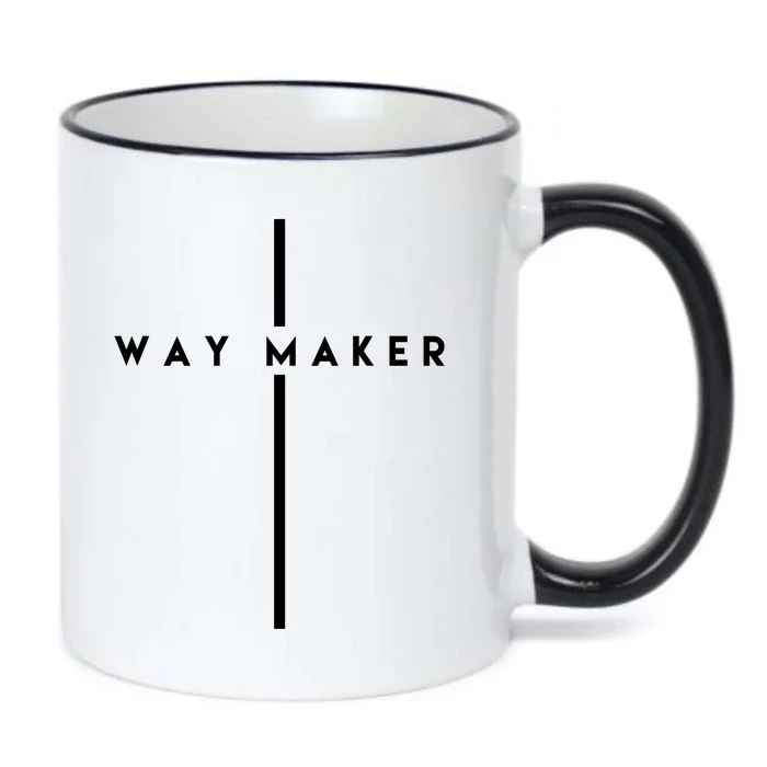 Way Maker Cross Christian Black Color Changing Mug