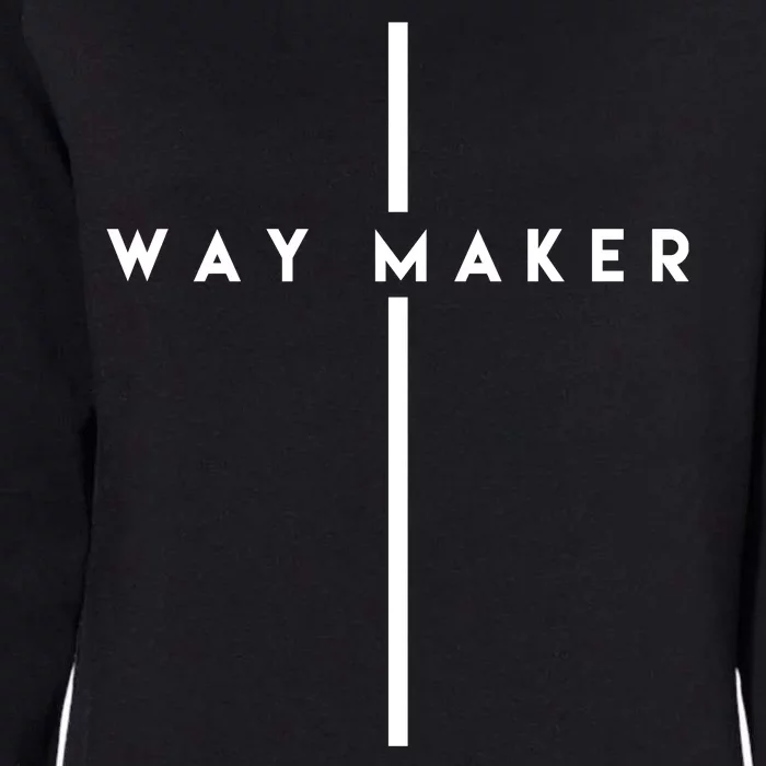 Way Maker Cross Christian Womens California Wash Sweatshirt