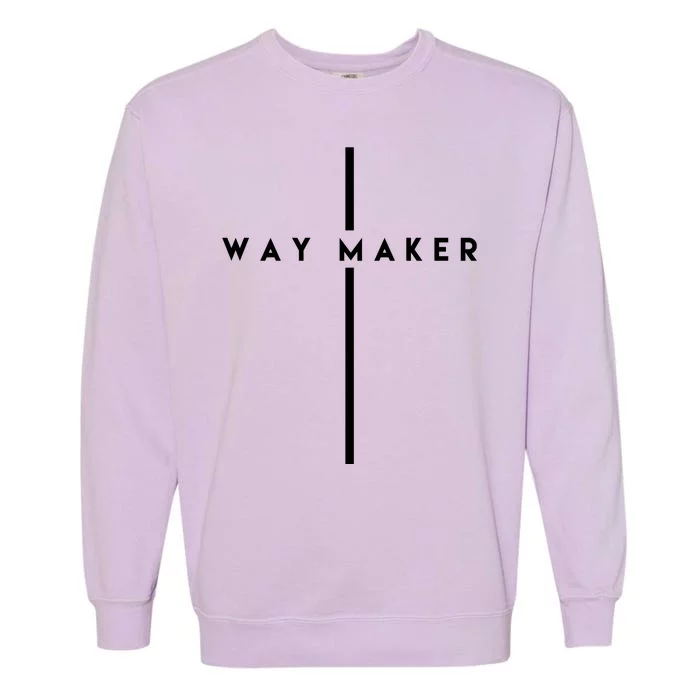 Way Maker Cross Christian Garment-Dyed Sweatshirt