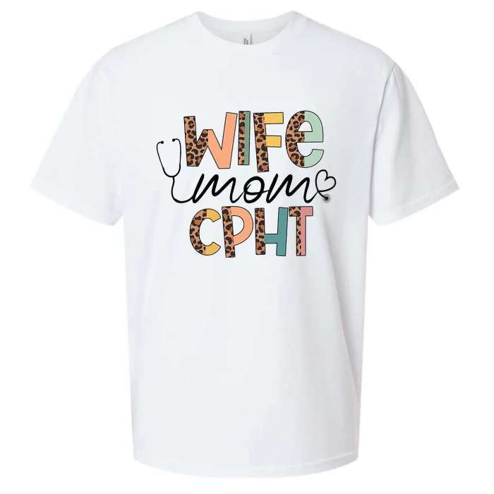 Wife Mom CPHT Nursing Mother's Day Gifts CPHT's Husband Sueded Cloud Jersey T-Shirt