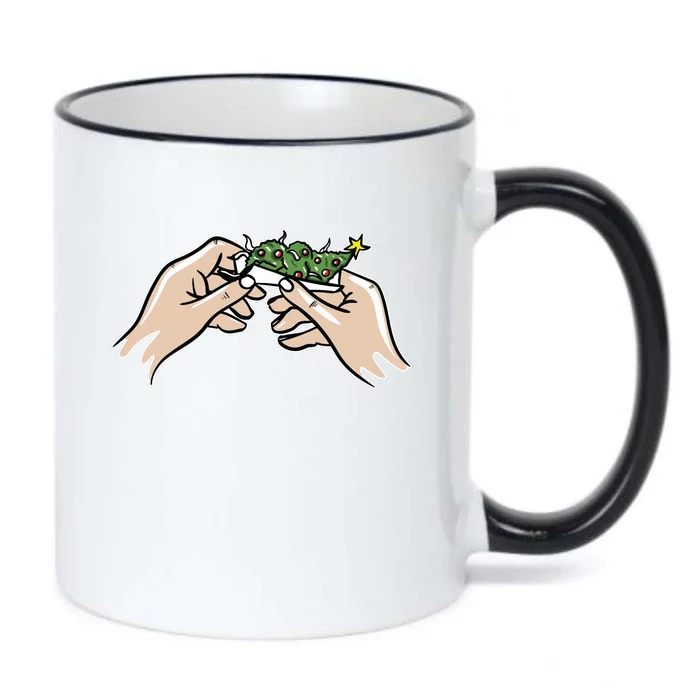 Weed Marijuana Christmas Xmas Tree Ornaments Smoker Gift Black Color Changing Mug