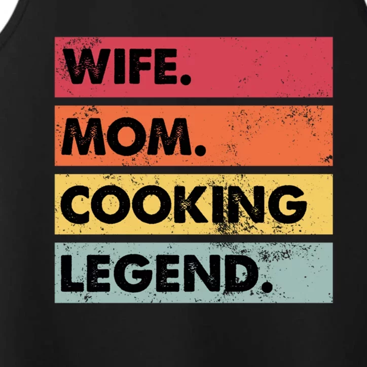 Wife Mom Cooking Legend Funny Chef Mother Gift Performance Tank