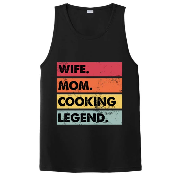 Wife Mom Cooking Legend Funny Chef Mother Gift Performance Tank