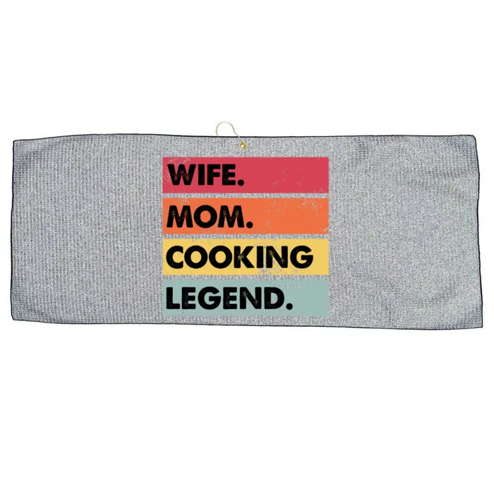 Wife Mom Cooking Legend Funny Chef Mother Gift Large Microfiber Waffle Golf Towel