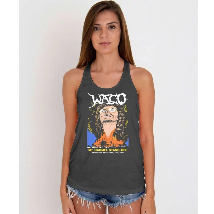 Waco Mt Carmel Standoff Women's Knotted Racerback Tank