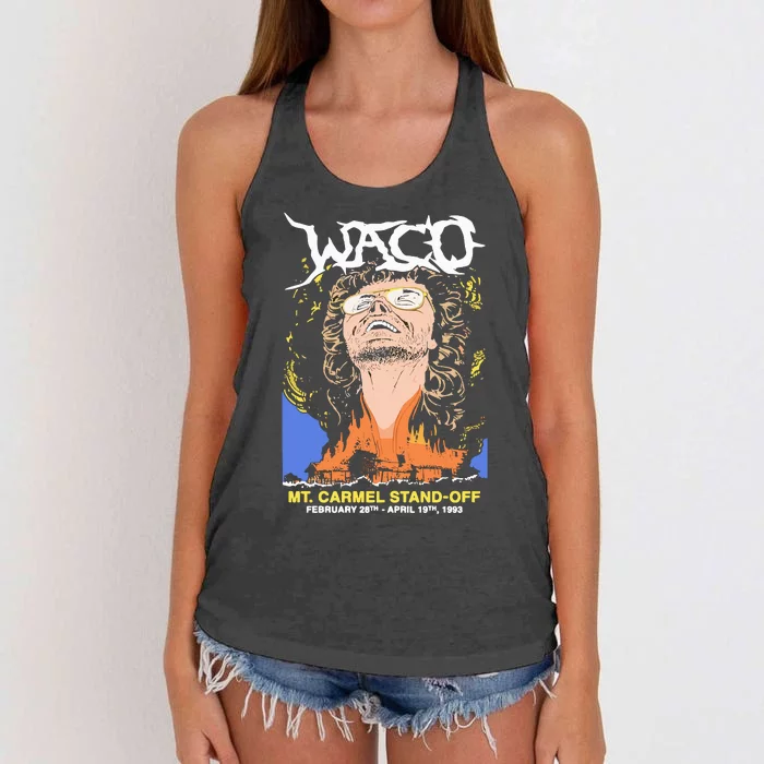 Waco Mt Carmel Standoff Women's Knotted Racerback Tank