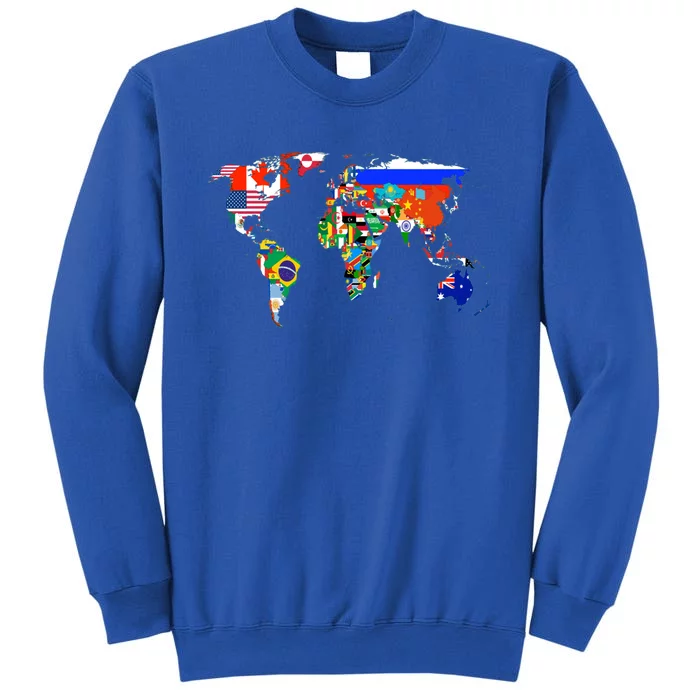 World Map Country Flag Atlas Gift Sweatshirt