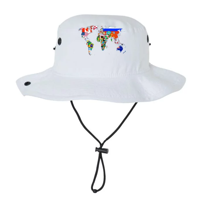 World Map Country Flag Atlas Gift Legacy Cool Fit Booney Bucket Hat