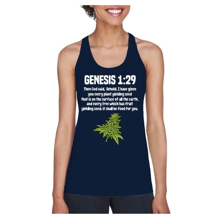 Weed Marijuana Cannabis Bud Leaf Stoner 420 Women's Racerback Tank