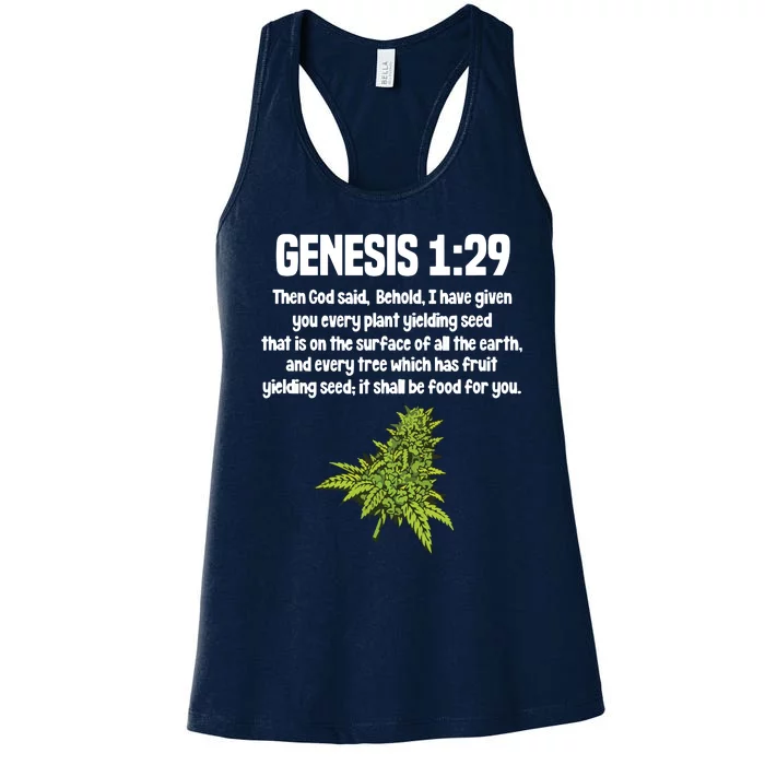 Weed Marijuana Cannabis Bud Leaf Stoner 420 Women's Racerback Tank