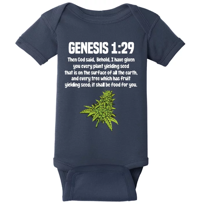 Weed Marijuana Cannabis Bud Leaf Stoner 420 Baby Bodysuit