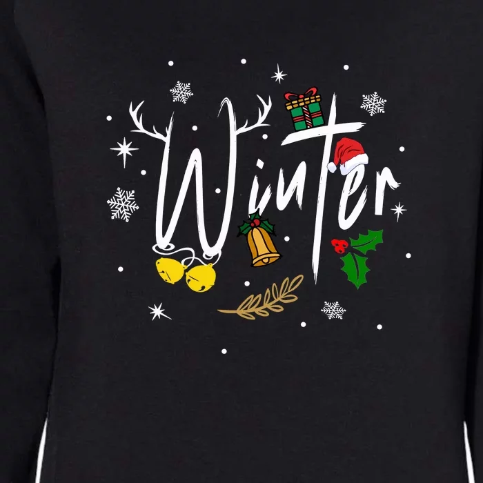 Winter | Merry Christmas Womens California Wash Sweatshirt