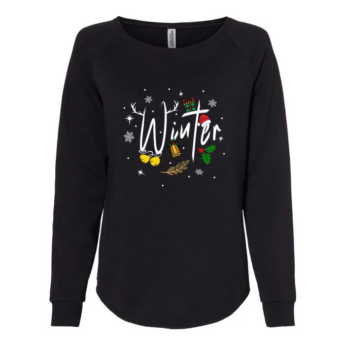 Winter | Merry Christmas Womens California Wash Sweatshirt