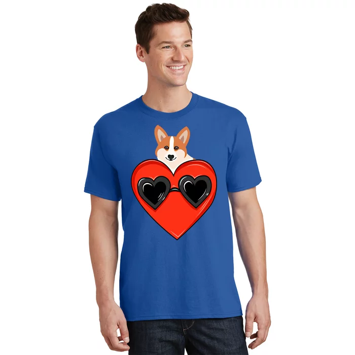 Wo My Dog Welsh Corgi Valentine Heart Valentine's Day Gift T-Shirt