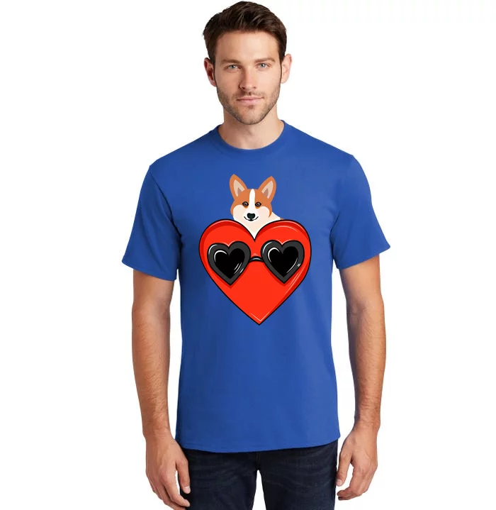 Wo My Dog Welsh Corgi Valentine Heart Valentine's Day Gift Tall T-Shirt