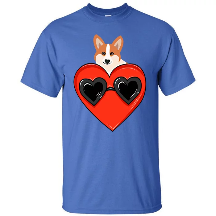 Wo My Dog Welsh Corgi Valentine Heart Valentine's Day Gift Tall T-Shirt