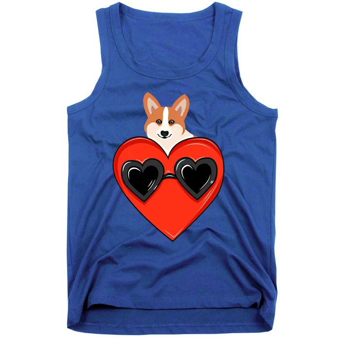 Wo My Dog Welsh Corgi Valentine Heart Valentine's Day Gift Tank Top