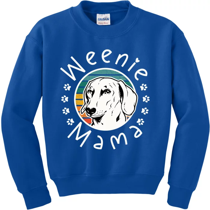 Weenie Mama Doxie Mom Dachshund Lover Gift Kids Sweatshirt