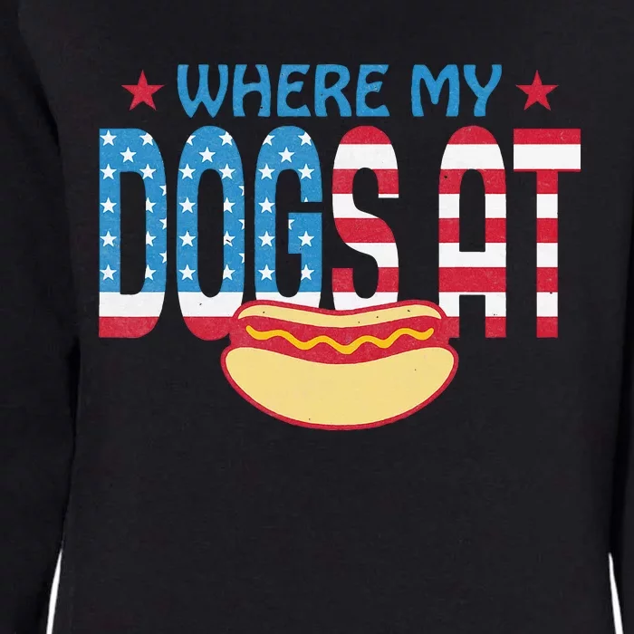 Where My Dogs At Womens California Wash Sweatshirt