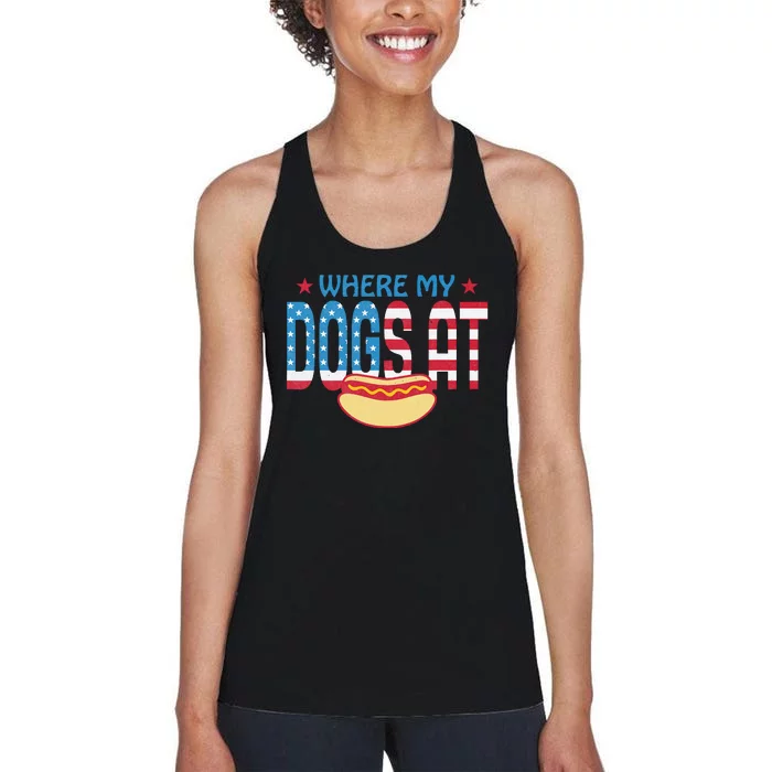 Where My Dogs At Women's Racerback Tank