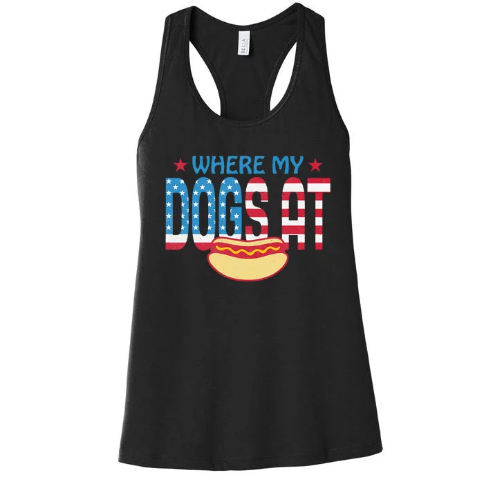 Where My Dogs At Women's Racerback Tank