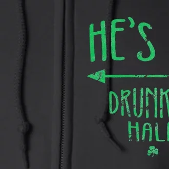 WoHe's My Drunker Half Saint Patrick's Day Couples Full Zip Hoodie