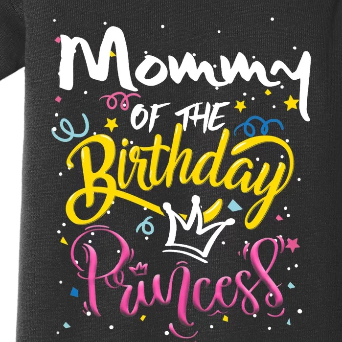 Wo Mothers Day Mommy Of The Birthday Princess Cute Lovely Baby Bodysuit