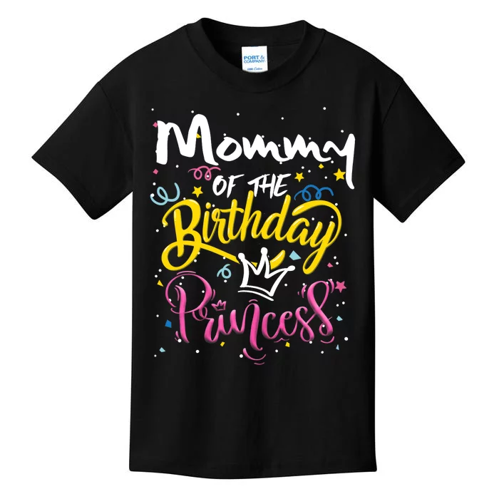 Wo Mothers Day Mommy Of The Birthday Princess Cute Lovely Kids T-Shirt