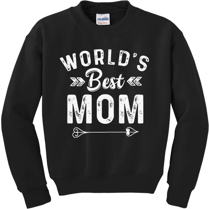 Womens Mother's Day World's Best Mom T Gift Kids Sweatshirt