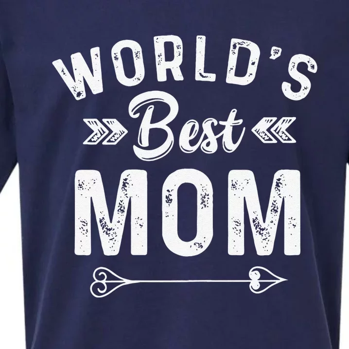 Womens Mother's Day World's Best Mom T Gift Sueded Cloud Jersey T-Shirt