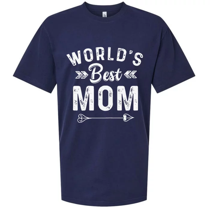 Womens Mother's Day World's Best Mom T Gift Sueded Cloud Jersey T-Shirt