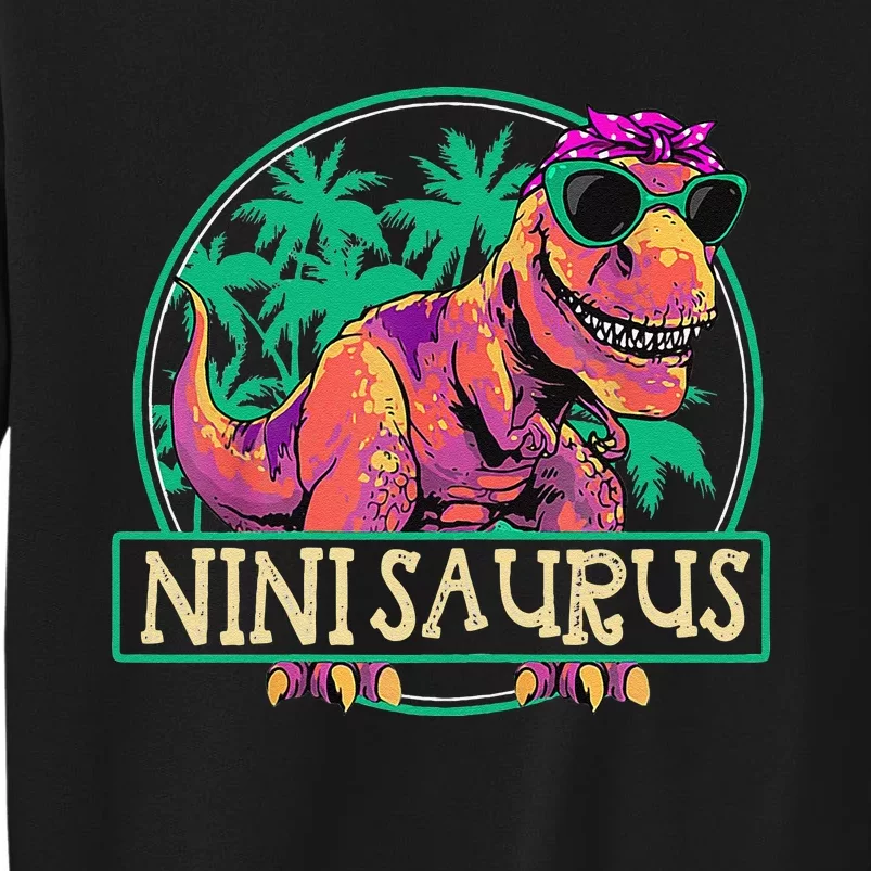 Womens Mother's Day Gift Ninisaurus T Rex Nini Saurus Dinosaur Sweatshirt