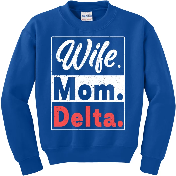 Wife Mom Delta Funny Entrepreneur Boss Sigma Paraphernalia Gift Kids Sweatshirt