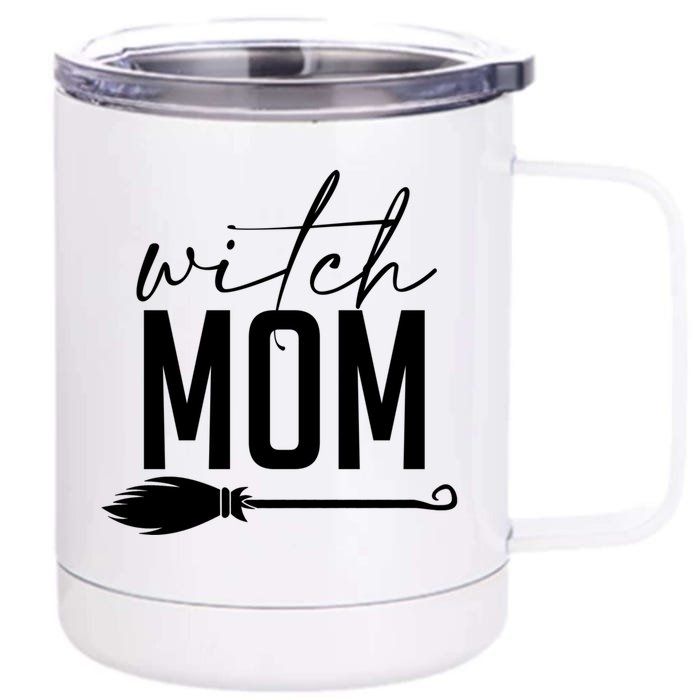 Witch Mom Design For Halloween Loving Wiccan Mothers Great Gift Front & Back 12oz Stainless Steel Tumbler Cup