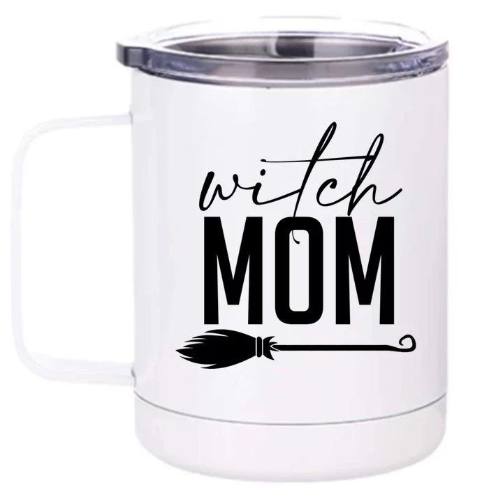 Witch Mom Design For Halloween Loving Wiccan Mothers Great Gift Front & Back 12oz Stainless Steel Tumbler Cup