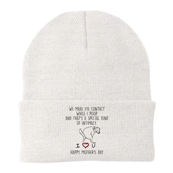 We Make Eye Contact While I Poop Funny Family Humor Knit Cap Winter Beanie