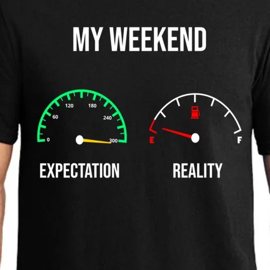 Weekend Meme Expectation Vs Reality Parents Gift Pajama Set